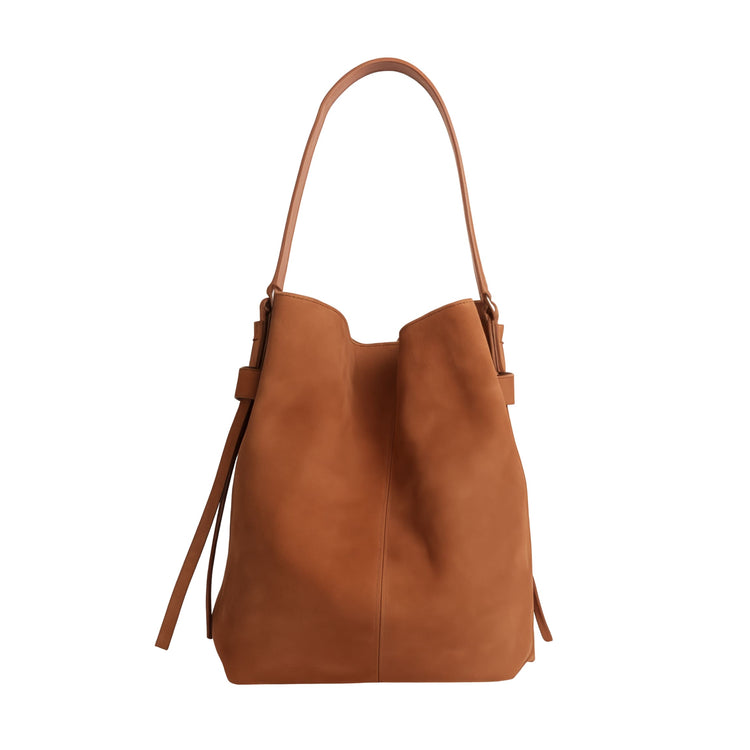 Caramel Leather Hobo Bag