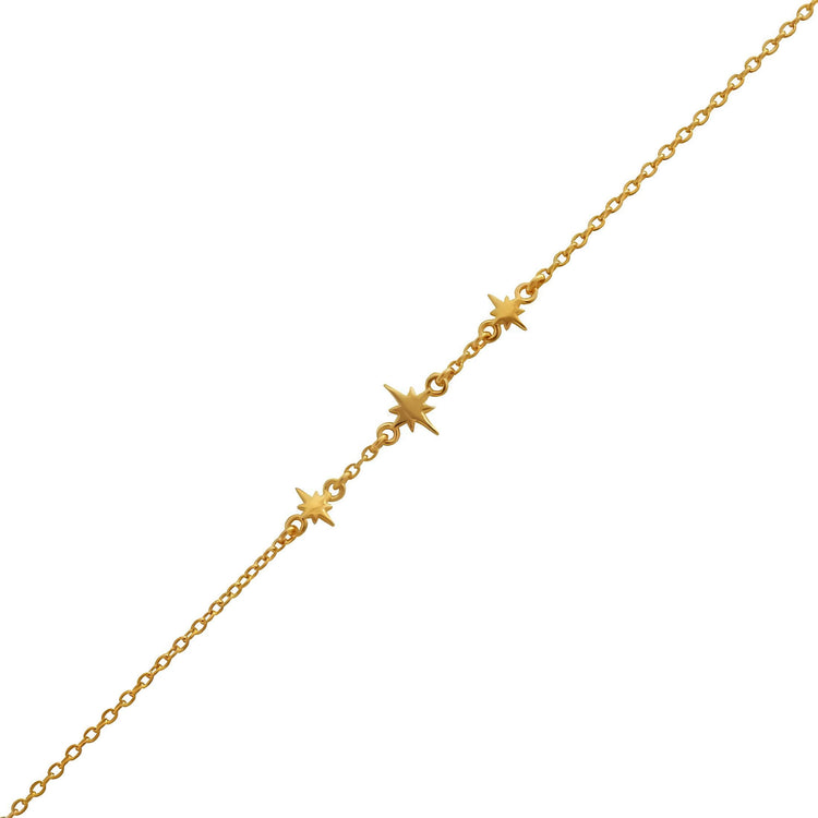 Pulsera de Oro con Estrellas Centelleantes