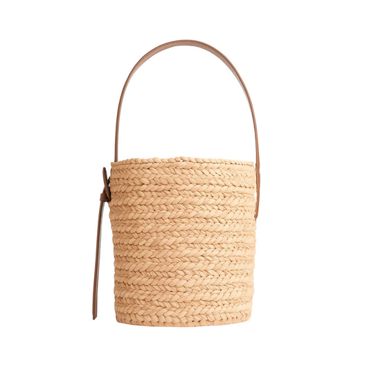 Natural Straw Bucket Bag