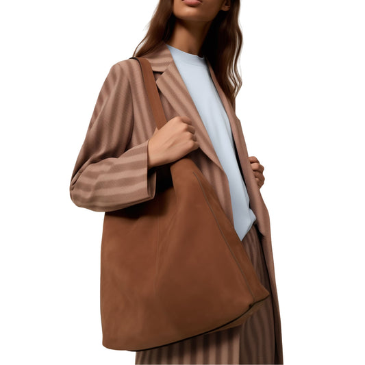 Caramel Leather Hobo Bag