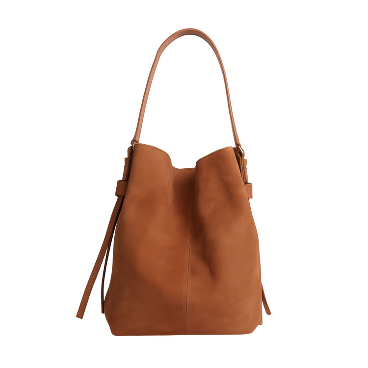 Caramel Leather Hobo Bag