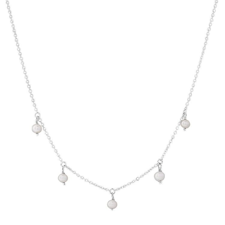 Classic Pearl Station Necklace