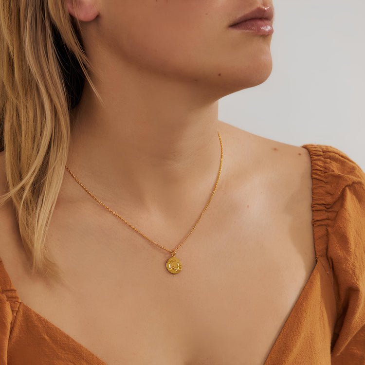 Abstract Gold Art Necklace