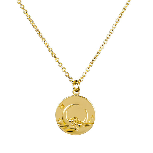 Abstract Gold Art Necklace